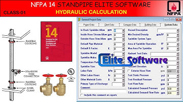 Hydraulic Calculation for NFPA 14 Standpipe System using Elite Fire Software