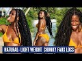 How To do Chunky Faux Locs Tutorial | Natural hair protective style