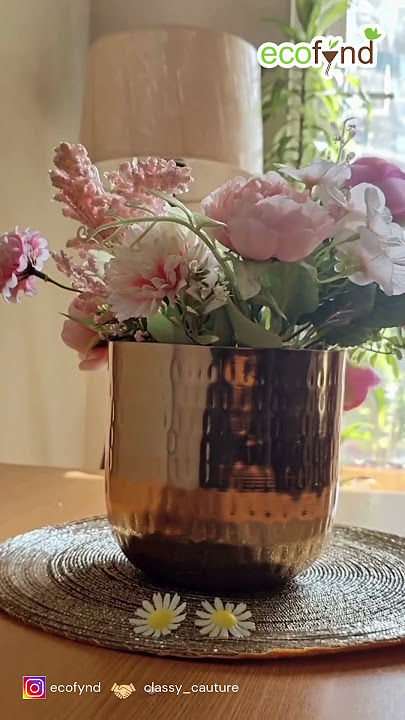 Golden Glow for Your Plants ✨ | #Ecofynd #Planters #HomeDecor #pots #urbandecor #boho #elegantdecor