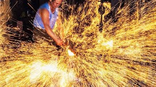 World's Sharpest Tuna Knife!  (A rare unique Steel clad knife-making technology in Taiwan!)