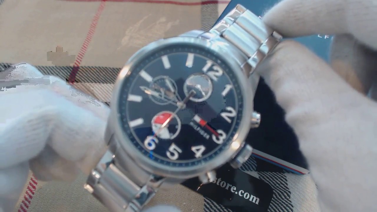 tommy hilfiger dean chronograph bracelet watch in stainless steel