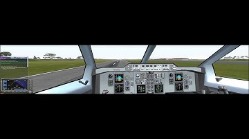 Flight Simulator X Landung ohne Sicht in 4k/Eyefinity