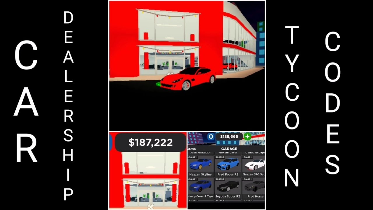 Codes in car dealership tycoon... (ROBLOX) YouTube