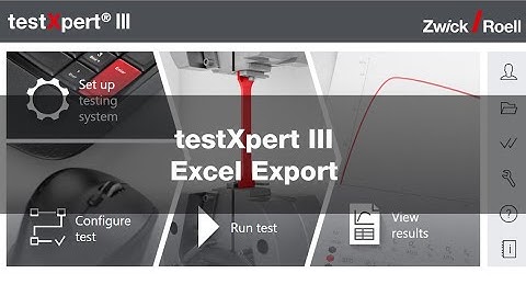 Material testing software testXpert III - Excel Export