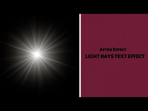 after effect tutorial ¦ light rays text effect