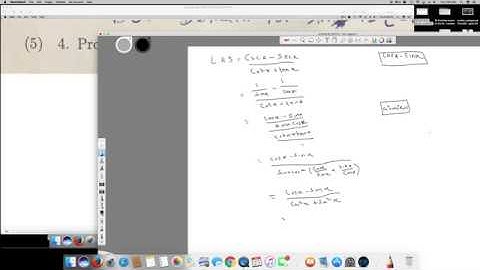 Prove the identity cscx-secx/cotx+tanx = cosx sinx