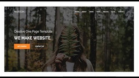 Maroon One Page Multi Purpose HTML5 Template | Themeforest Templates