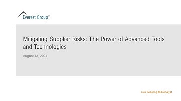 On-demand Webinar: Mitigating Supplier Risks: The Power of Advanced Tools and Technologies
