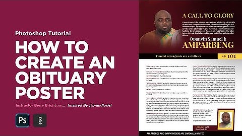 How To Design An Obituary Poster | Photoshop Tutorial