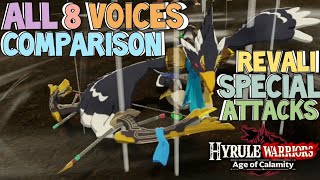 Revali Special Attacks All 8 Voices Comparison - Hyrule Warriors: Age of Calamity