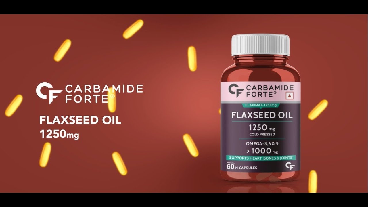 Carbamide Forte Flaxseed Oil 1250mg Natural Omega3 Support YouTube
