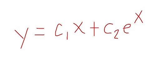 Differentiated equation y= C1x + C2 e^x