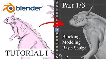 Blender Beginner Tutorial - How to make your own Monster Toy Part 1/3 (Model & Sculpting)