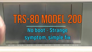 TRS 80 Model 200: No boot - Strange symptom, Simple fix. Bonus AA battery contact repair