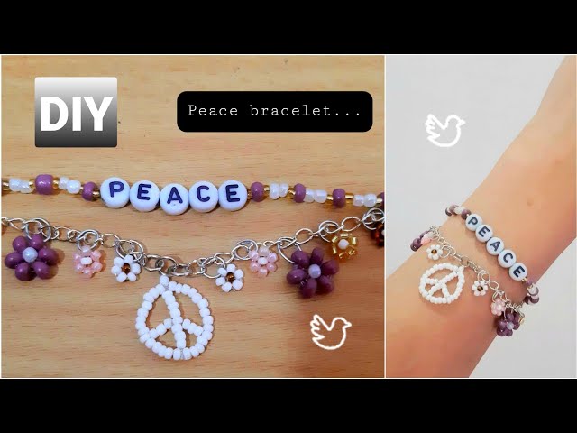 Stylish Silver Bracelets On Hand Of Girl The Word Peace Is Written On  Bracelet Stock Photo - Download Image Now - iStock