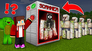 JJ and Mikey Made a SCANNER To Find The SCARY GOLEM