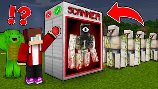 JJ and Mikey Made a SCANNER To Find The SCARY GOLEM
