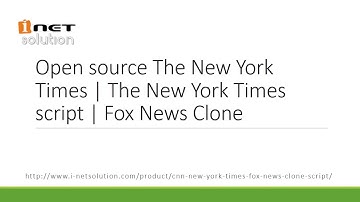 Now Open source The New York Times Clone Script available at low cost - I-Netsolution
