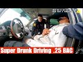 Super Drunk Driver Passes Out At Railroad Tracks