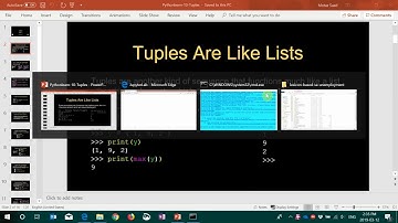 22 Python Tuples الصفوف بالبايثون