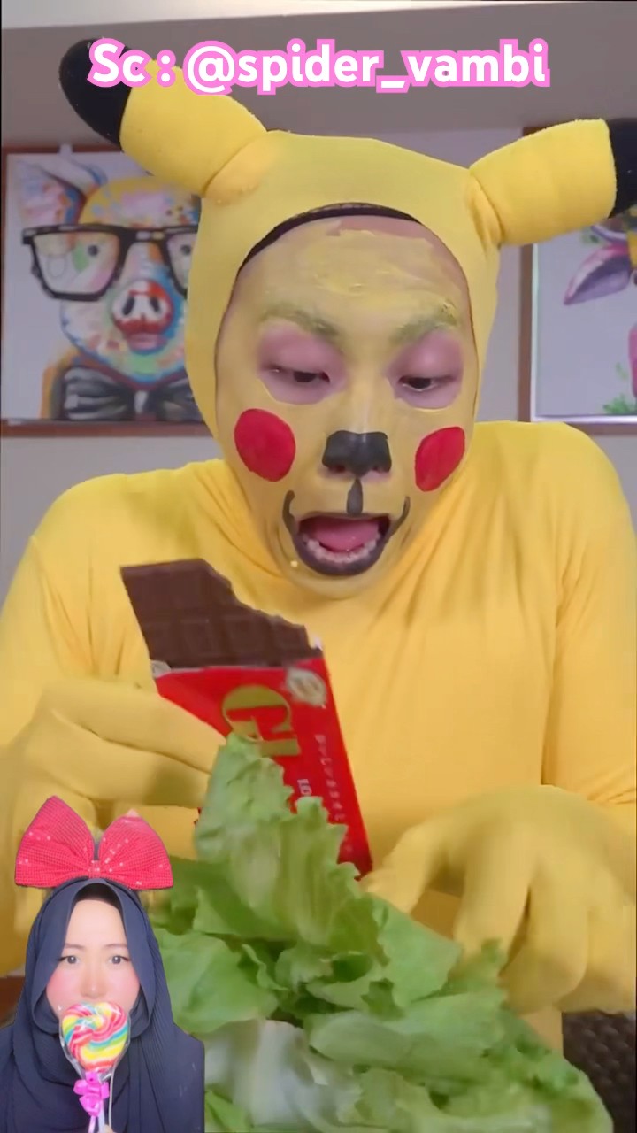 PIKACHU GAK BOLEH MAKAN JAJAN SAMA SPIDY ⁉️tapi Pika punya Trik Jitu ?@spider_vambi #shorts