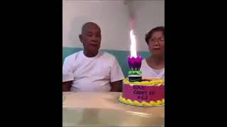 Lady Screams At Flower Candle