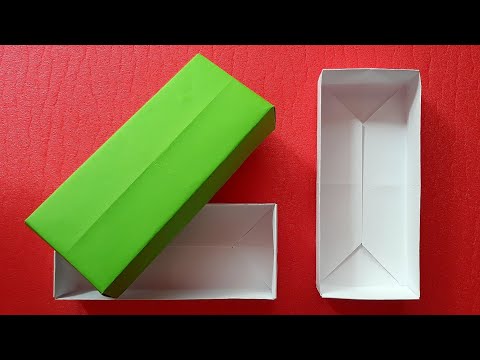 Kağıttan Kutu Yapımı - (How To Make a Paper Box) - Origami Kağıt Kalemlik Nasıl Yapılır