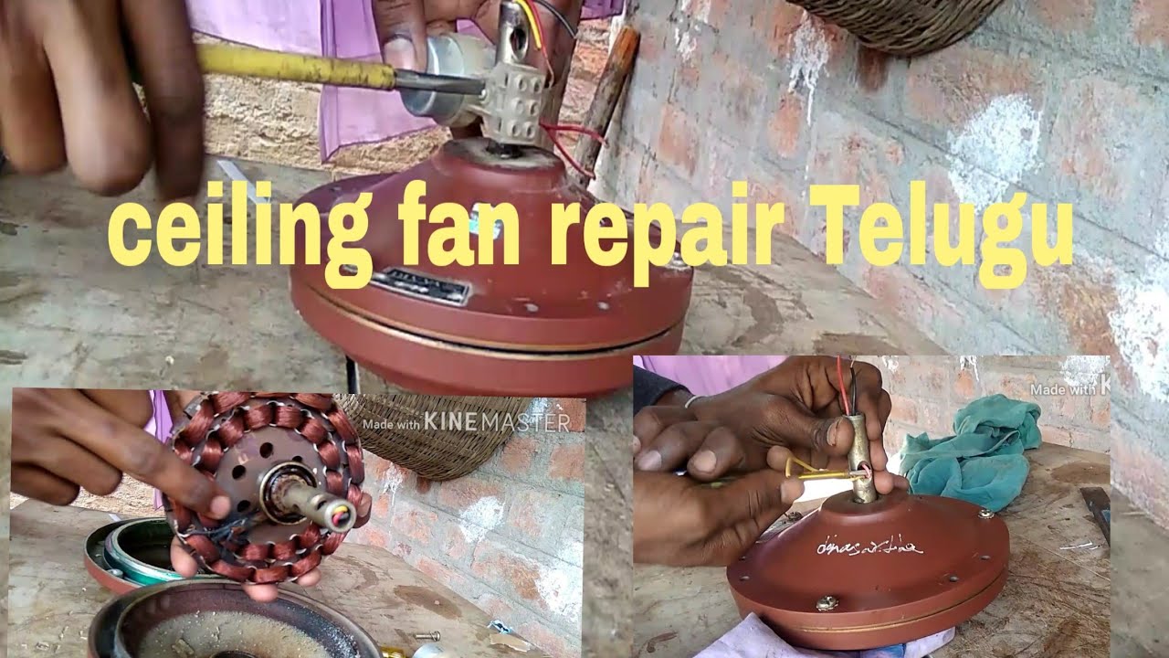 Ceiling fan repair home made Telugu YouTube