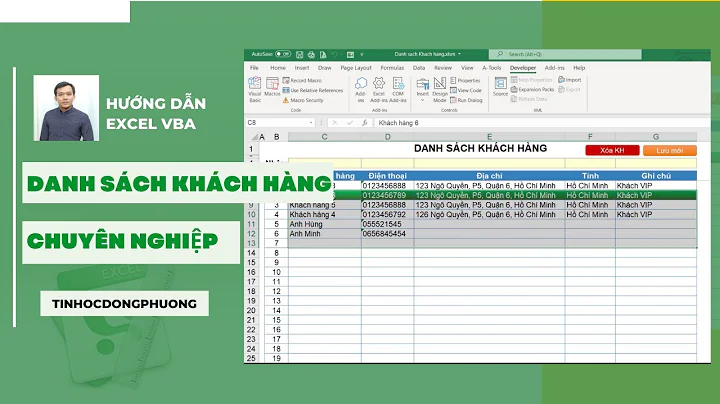 Cách Tạo File Danh Sách Chuyên Nghiệp trên Excel và VBA | Tin Học Đông Phương