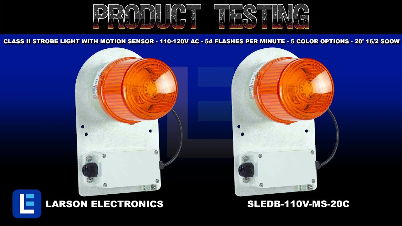 Class II Strobe Light with Motion Sensor - 110-120V AC - 54 Flashes Per  Minute - 5 Color Options 