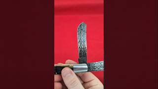 Two Blade Saddlehorn Slipjoint with Mammoth Ivory - Damascus by Bill Burke, M.S.