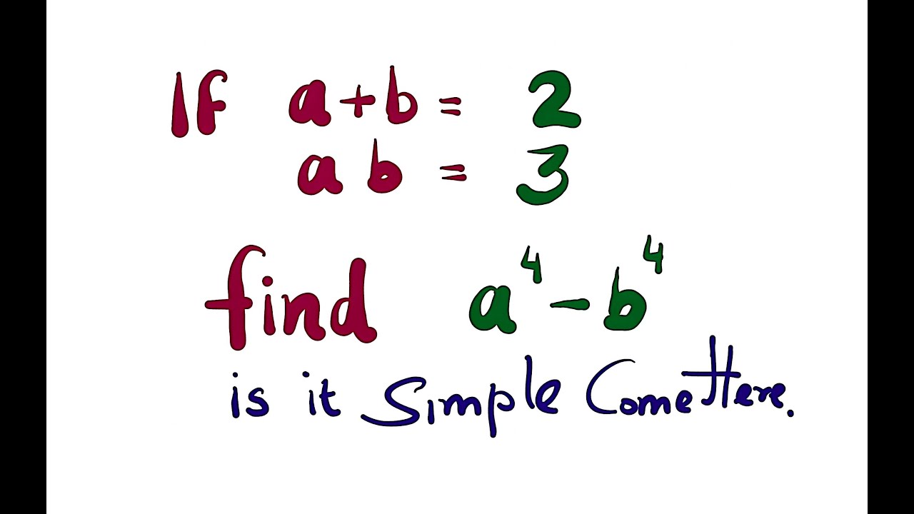 A Nice algebra problem | How to solve | Math Olympiad | Nice Math ...