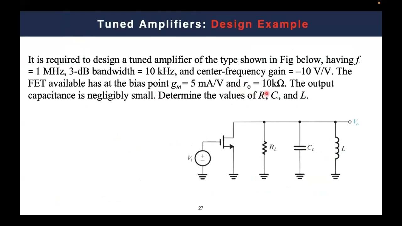 Lecture 2: part 3 Tuned Amplifiers - YouTube