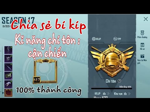 Video kĩ năng cận chiến - rank chí tôn pubg mobile - youtube