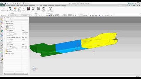 NX Parametric hull shape model
