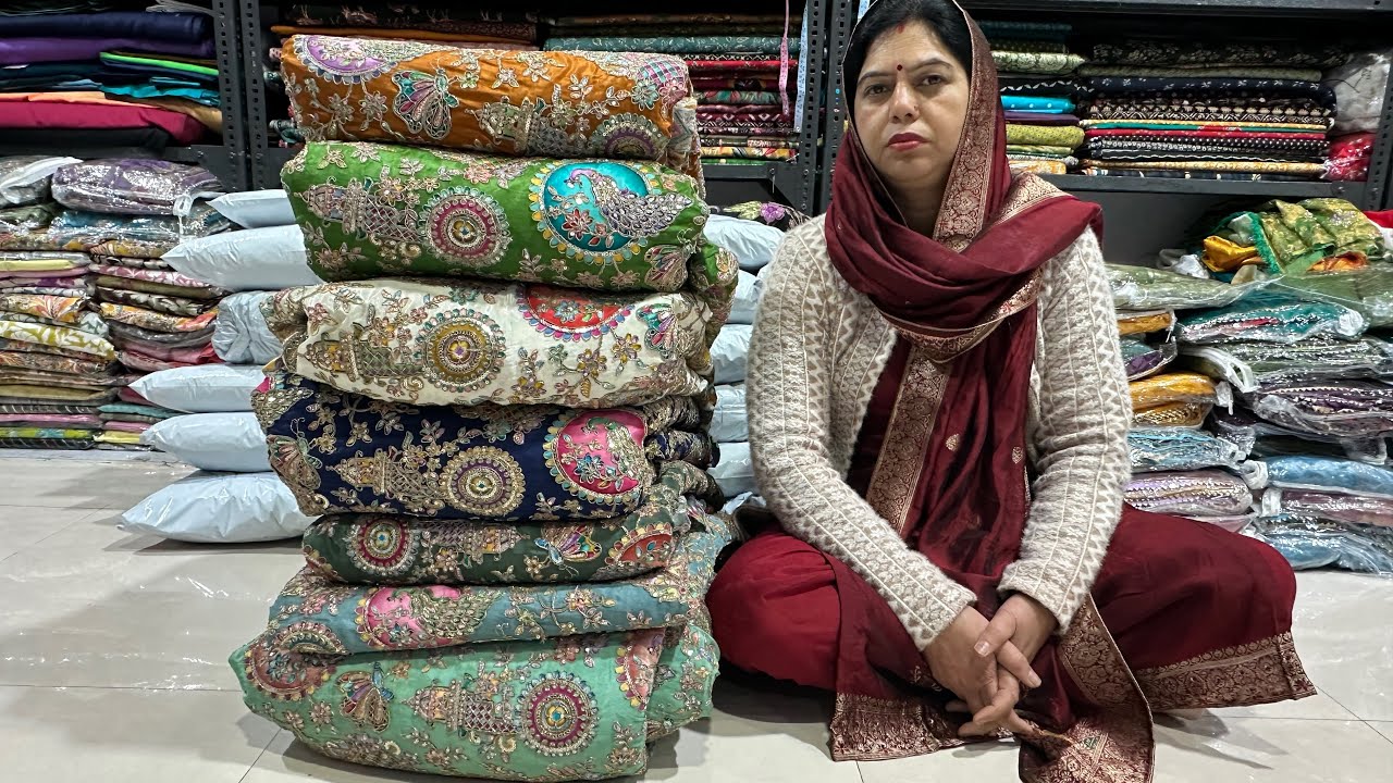 🌹Holi special हैवी  natural crap लाचे ka fabric ☎️9460042753