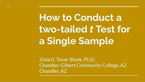 PSY 230: t Test for Single Sample