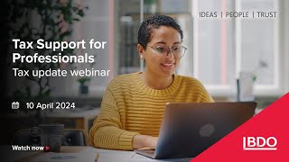 TSP Tax Update Webinar | April 2024