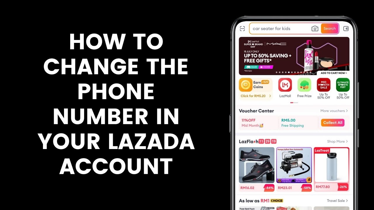 How to Change the Phone Number in Your Lazada Account Through the Application