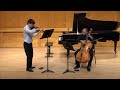 Sameer apte cello and hudson ye hyung chung violin perform sonata for violin and cello ravel