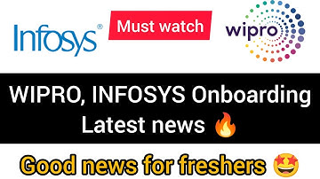 Wipro, INFOSYS Onboarding Latest news🔥🤩|| Must watch 🔥