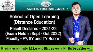 SOL - Result Declared - Exam held in Sept - Oct 2022 - Faculty - FY, SY and TY Bcom