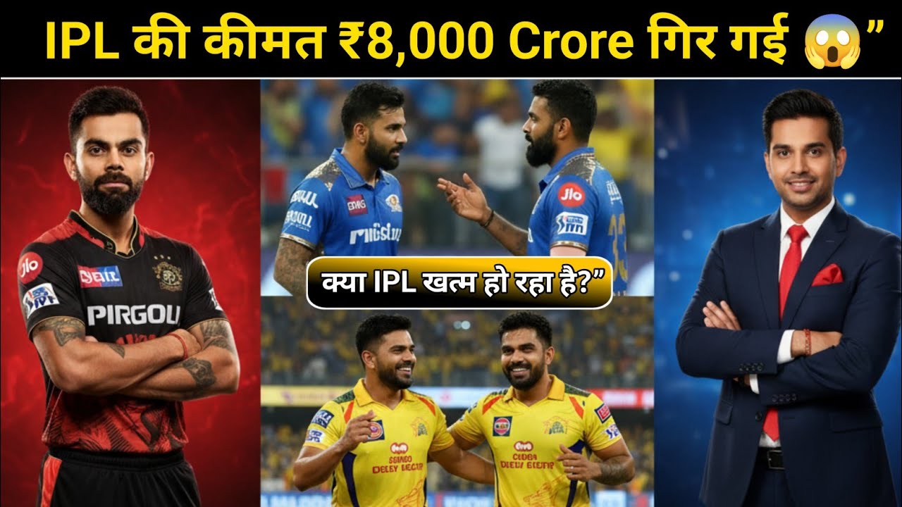 IPL की वैल्यू ₹8,000 Crore गिर गई 😱 | IPL 2026 का सच | IPL Value Drop Full Story Hindi 🏏