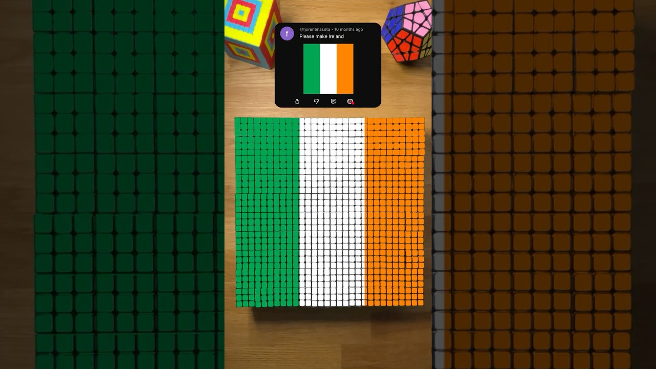 Making IRELAND'S Flag on Rubik's Cubes! 🇮🇪