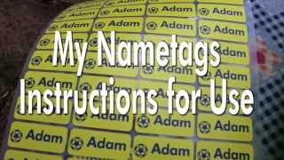 My Nametags Iron-On Instructions for Use