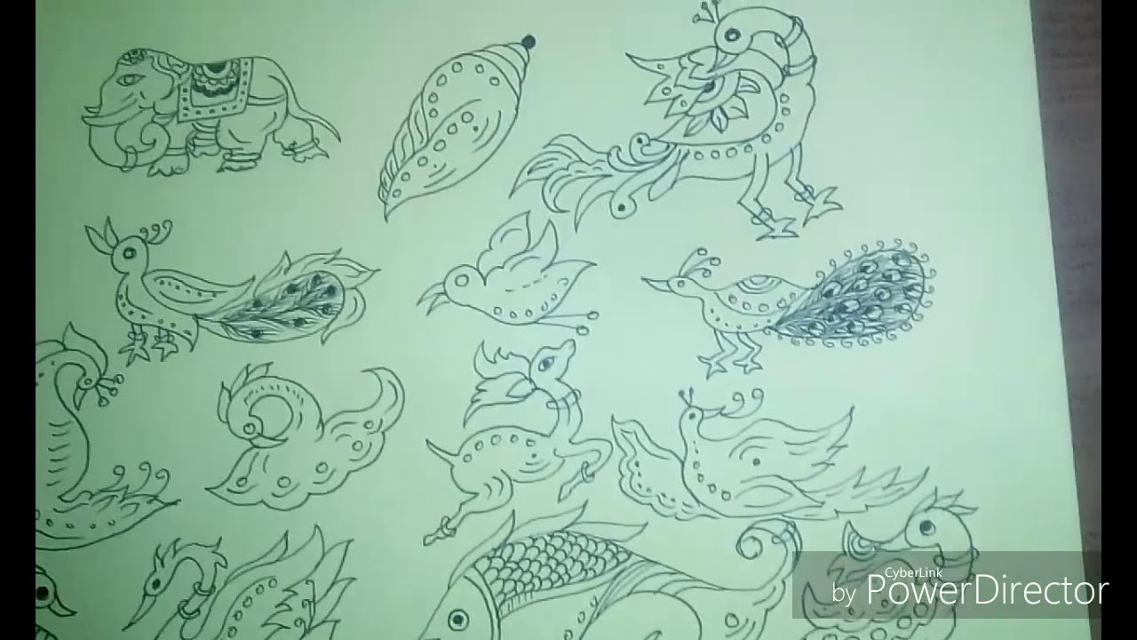Alekhan Design Of Birds And Animals Youtube