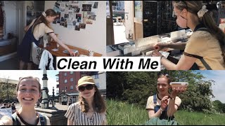 Productive Clean With Me at University + haul
