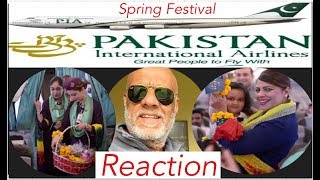 Reaction On Pia Stan International Airlines Spring Festival Air Hostess Ka Dance