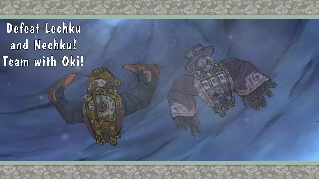 Okami Let's Play #47! Defeat Lechku and Nechku! Team with Oki