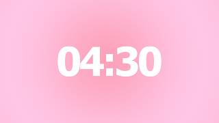 4 Minute 30 Second Timer 🌸 No Music | 4 Minute 30 Second Aesthetic Countdown Timer | 4m30s Timer
